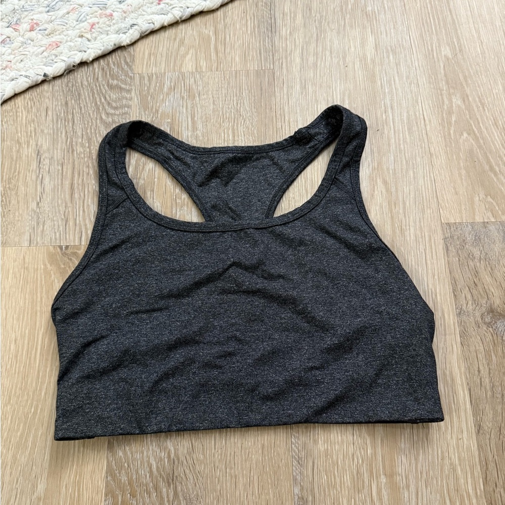 Forever 21 Charcoal Racerback Sports Bra